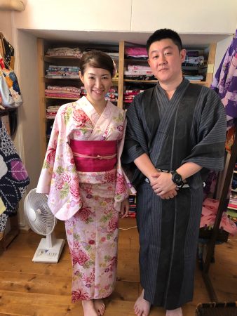 カップルの浴衣